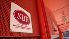 A plaque bearing the Samhallsbyggnadsbolaget i Norden AB (SBB) logo on a property managed by the company in Stockholm, Sweden, on Friday, May 12, 2023. Ilija Batljan, the former chief executive of troubled Swedish landlord SBB, has shifted some of his 8.3% stake in the company into an investment firm that bears his name. Photographer: Andrey Rudakov/Bloomberg