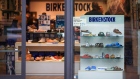 A Birkenstock store in Berlin, Germany, on Friday, Sept. 22, 2023. Birkenstock has filed for an initial public offering in New York, in another sign of the allure US equity markets hold for European firms seeking a valuation uplift.