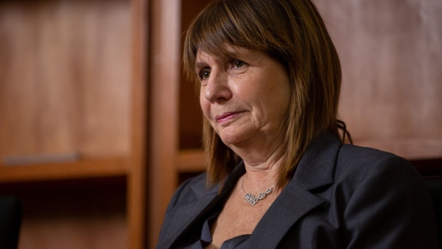 Patricia Bullrich, Argentine presidential candidate, during an interview in Buenos Aires in April