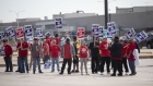 United Auto Workers members strike at the Ford Michigan Assembly Plant in Wayne, Michigan. Photographer: Bill Pugliano/Getty Images