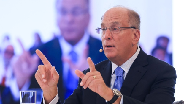 Larry Fink, chief executive officer of Blackrock Inc., at the Berlin Global Dialogue in Berlin, Germany, on Friday, Sept. 29, 2023. The forum runs until Friday, Sept. 29. Photographer: Krisztian Bocsi/Bloomberg