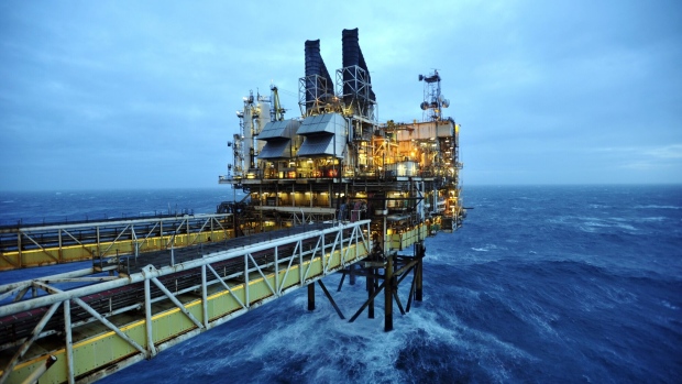 AT SEA - FEBRUARY 24: A general view of the BP ETAP (Eastern Trough Area Project) oil platform in the North Sea on February 24, 2014, around 100 miles east of Aberdeen, Scotland. The British cabinet will meet in Scotland for only the third time in history to announce plans for the country's oil industry, which it warns will decline if Scots vote for independence. The fate of North Sea oil revenues will be a key issue ahead of the September 18 referendum to decide whether Scotland will end its 300-year-old union with England, and is expected to be the focus of Prime Minister David Cameron's cabinet meeting. (Photo by Andy Buchanan - WPA Pool/Getty Images)