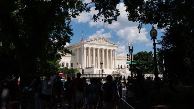 The US Supreme Court in Washington, D.C., US, on Saturday, June 25, 2022. The US Supreme Court overturned the 1973 Roe v. Wade decision Friday and wiped out the constitutional right to abortion, issuing a historic ruling likely to render the procedure largely illegal in half the country.