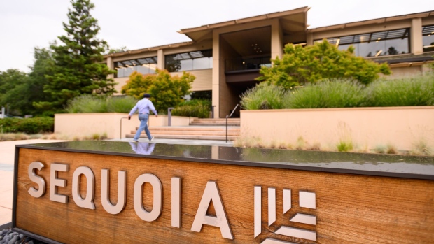 Sequoia Capital offices in Menlo Park, California, US, on Tuesday, June 6, 2023. Venture capital powerhouse Sequoia Capital is breaking up into three entities around the world, splitting the Chinese and US operations as tensions grow between the world’s two largest economies.