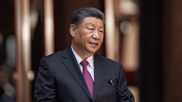 Xi Jinping, China's president, delivers a speech during a pre-BRICS summit state visit at the Union Buildings in Pretoria, South Africa, on Tuesday, Aug. 22, 2023. Xi, in an op-ed published in several South African media outlets, said his country and South Africa, as natural members of the Global South, should push for developing countries to have more sway in international affairs.