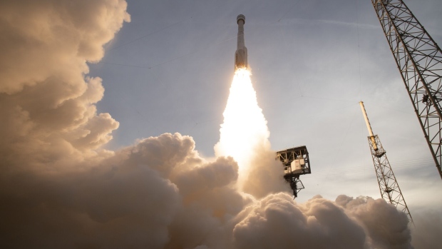 A rocket launches from Space Launch Complex 41 in Cape Canaveral, Florida. Photographer: Joel Kowsky/NASA/Getty Images