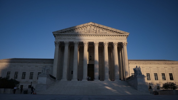 WASHINGTON, DC - OCTOBER 21: The Supreme Court is seen at sunset on Capitol Hill on October 21, 2021 in Washington, DC. Texas officials asked the Supreme Court on Thursday to not block the state's recent abortion law, which bans the procedure after six weeks or when a fetal heartbeat can be detected. (Photo by Anna Moneymaker/Getty Images)