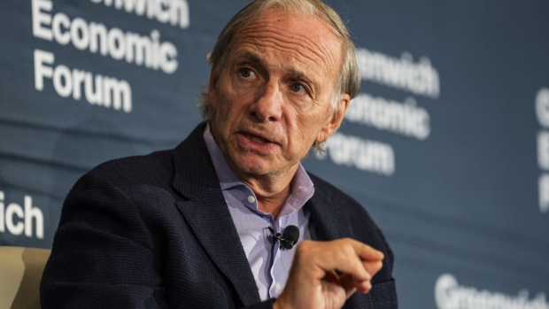Ray Dalio, founder of Bridgewater Associates LP, speaks during the Greenwich Economic Forum in Greenwich, Connecticut, US, on Tuesday, Oct. 3, 2023. The conference gathers leaders of the global alternative investment industry.