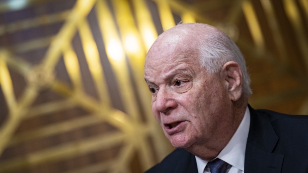 Senator Ben Cardin, a Democrat from Maryland, speaks during a Senate Finance Committee hearing in Washington, DC, US, on Thursday, March 16, 2023. The hearing is one of the first opportunities lawmakers will have to question a high-ranking official on recent bank failures along with the Treasury's moves to ensure borrowers can access their funds.