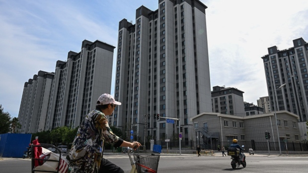 Residential buildings developed by Sunac China Holdings Ltd. in Beijing, China, on Wednesday, Sept. 20, 2023. Sunac China sought Chapter 15 bankruptcy protection in New York as the defaulted developer moved to protect assets while its offshore debt restructuring nears conclusion.