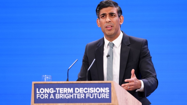 Rishi Sunak during the Conservative Party Conference in Manchester, UK, on Oct. 4.