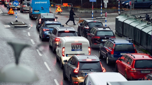 Traffic in Stockholm. Photographer: Mikael Sjoberg/Bloomberg
