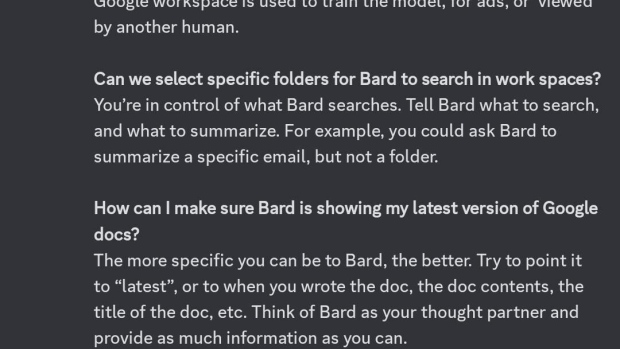 Screenshot of Bard’s Discord server. Provided to Bloomberg