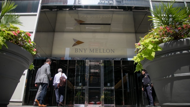 A BNY Mellon office building in New York, US, on Thursday, July 6, 2023. The Bank of New York Mellon is scheduled to release earnings figures on July 14.