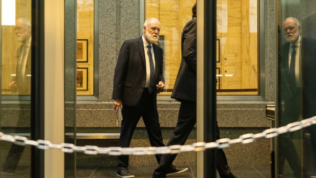 Peter Easton, professor at the University of Notre Dame, arrives at court in New York, US, on Wednesday, Oct. 18, 2023. Former FTX Co-Founder Sam Bankman-Fried is charged with seven counts of fraud and money laundering following the collapse of his cryptocurrency empire last year.