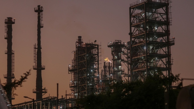 An oil refinery, operated by Bharat Petroleum Corp. Ltd., in Mumbai, India, on Saturday, Dec. 10, 2022. A senior official at India's oil ministry told reporters this month India has been buying oil from about 30 countries, and will continue to buy from anywhere including Russia beyond January.