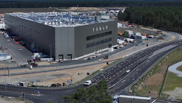 Tesla’s plant in Gruenheide, Germany.