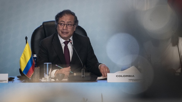 Gustavo Petro's approval rating has fallen to about 30%. Photographer: Nathalia Angarita/Bloomberg