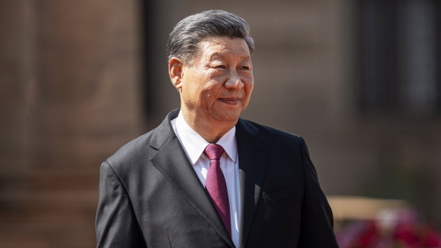 Xi Jinping, China's president, during a pre-BRICS summit state visit at the Union Buildings in Pretoria, South Africa, on Tuesday, Aug. 22, 2023. Xi, in an op-ed published in several South African media outlets, said his country and South Africa, as “natural members” of the Global South, should push for developing countries to have more sway in international affairs.