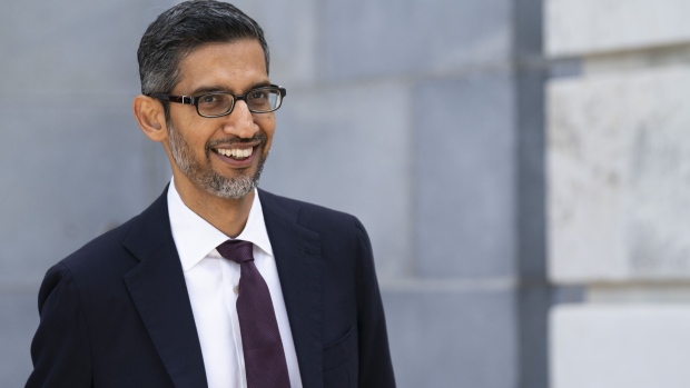 Sundar Pichai, chief executive officer of Alphabet Inc., testifies in the Justice Department’s antitrust trial against the search giant.