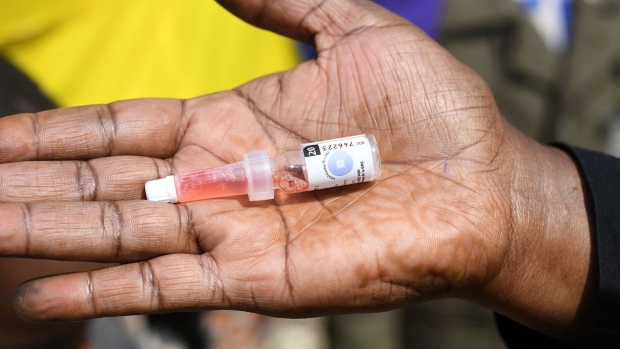 A dose of polio vaccine  Photographer: Simon Maina/AFP/Getty Images