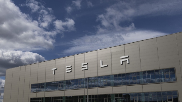 Tesla's Gigafactory in Gruenheide, Germany. Photographer: Maja Hitij/Getty Images