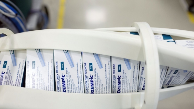 Packets of Ozempic at the Novo Nordisk A/S plant in Hillerod, Denmark. Photographer: Carsten Snejbjerg/Bloomberg