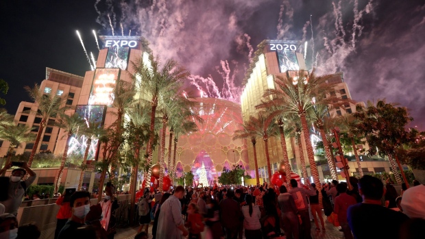 New Year celebration and firework display in Dubai Source: AFP/Getty Images
