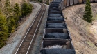 Rail cars loaded with coal near a Teck Resources steelmaking coal mine in Canada.