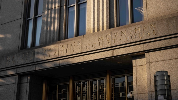 The Daniel Patrick Moynihan United States Courthouse in New York, US, on Tuesday, Oct. 3, 2023. Former FTX Co-Founder Sam Bankman-Fried is charged with seven counts of fraud and money laundering following the collapse of his cryptocurrency empire last year.