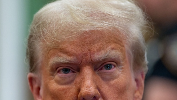 Former US President Donald Trump during a trial at New York State Supreme Court in New York, US, on Monday, Nov. 6, 2023.  Photographer: David Dee Delgado/Getty Images/Bloomberg