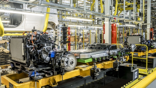ELLESMERE PORT, ENGLAND - SEPTEMBER 7: In this handout image provided by Stellantis, an electric vehicle battery is ready for use in production at Stellantis' Ellesmere Port manufacturing plant, as Ellesmere Port marks the start of electric vehicle production on September 7, 2023 in Ellesmere Port, England. (Photo by Handout/Stellantis via Getty Images) Photographer: Handout/Getty Images Europe