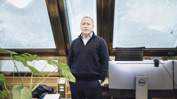 Nicolai Tangen, chief executive officer of Norges Bank Investment Management, during an interview at their offices in Oslo, Norway, on Wednesday, Dec. 1, 2021. Inflation tops the list of worries for the head of Norway’s massive sovereign wealth fund.
