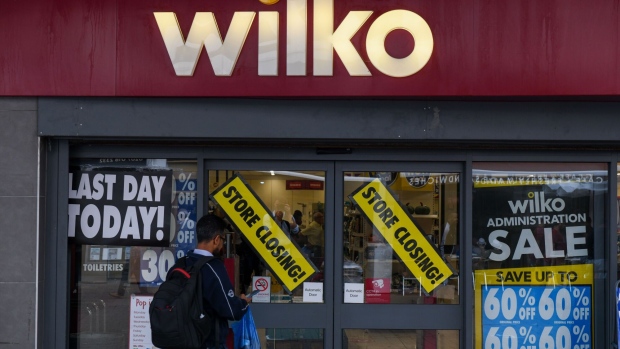 A closing Wilko store in Barking, UK in September.
