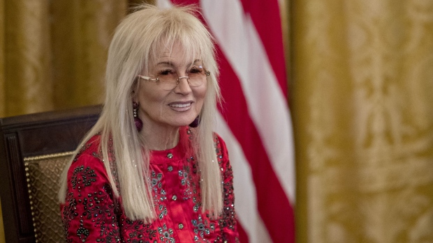 Miriam Adelson, philanthropist and wife of billionaire Sheldon Adelson, listens during a Presidential Medal of Freedom ceremony in the East Room of the White House in Washington, D.C., U.S., on Friday, Nov. 16, 2018. President Donald Trump awarded the nation's highest civilian honor to an eclectic group of seven recipients including living political allies and long-dead American icon and also political figures with close ties to the president.