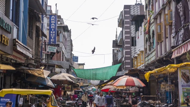 The Bhadra market in Ahmedabad, Gujarat, India, on Friday, May 6, 2023. Ahmedabad is an example of the patchwork coping mechanisms that cities around the world are taking to save lives in a hotter world.