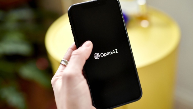 The OpenAI logo on a smartphone arranged in the Brooklyn borough of New York, US, on Thursday, Jan. 12, 2023. Microsoft Corp. is in discussions to invest as much as $10 billion in OpenAI, the creator of viral artificial intelligence bot ChatGPT, according to people familiar with its plans. Photographer: Gabby Jones/Bloomberg