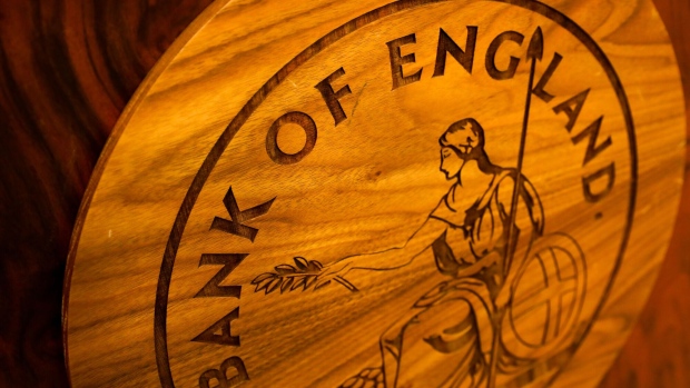 The Bank of England logo.