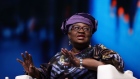 Ngozi Okonjo-Iweala, director-general of the World Trade Organization (WTO), during a panel session at the annual meetings of the International Monetary Fund (IMF) and World Bank in Marrakesh, Morocco, on Friday, Oct. 13, 2023. The IMF and World Bank’s first annual meetings in Africa since 1973 were expected to give a spending boost to Morocco’s fourth-largest city and one of its top tourist destinations.