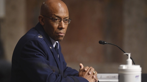 WASHINGTON, DC - MAY 07: General Charles Q. Brown, Jr. testifies on his nomination to be Chief of Staff, United States Air Force before the Senate Armed Services committee May 7, 2020 on Capitol Hill in Washington D.C. (Photo by Kevin Dietsch-Pool/Getty Images)