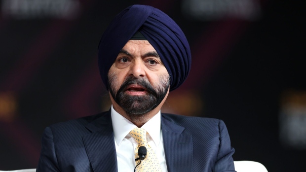 Ajay Banga, president of the World Bank Group, during the Singapore FinTech Festival in Singapore, on Friday, Nov. 17, 2023. The festival concludes Friday. Photographer: Lionel Ng/Bloomberg