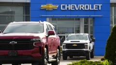 Cars at a Chevrolet dealership