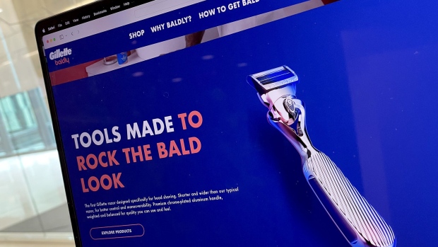 The website for Gillette’s Baldly brand.