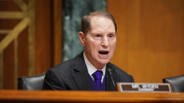 Senator Ron Wyden, a Democrat from Oregon and chairman of the Senate Finance Committee, during a hearing in Washington, DC, US, on Thursday, March 16, 2023. The hearing is one of the first opportunities lawmakers will have to question a high-ranking official on recent bank failures along with the Treasury's moves to ensure borrowers can access their funds.