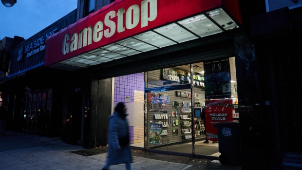 A GameStop store in the Queens borough of New York, US, on Saturday, Dec. 2, 2023. GameStop is scheduled to release earnings figures on December 6.