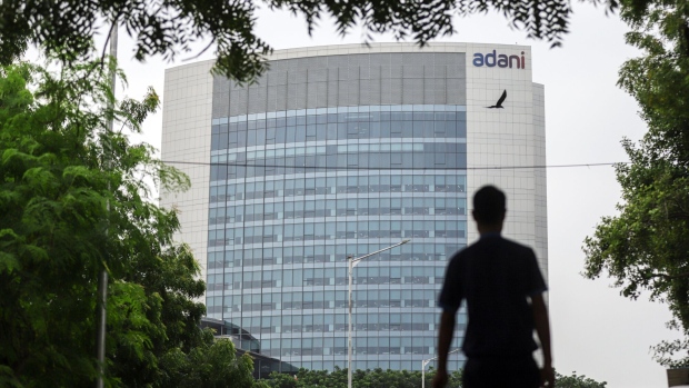 The Adani Group headquarters in Ahmedabad, India, on Saturday, July 15, 2023. Indian billionaire Gautam Adani's flagship firm raised 12.5 billion rupees ($152 million) through notes, its first such local-currency bond sale since it was targeted by short seller Hindenburg Research in January. Photographer: Dhiraj Singh/Bloomberg