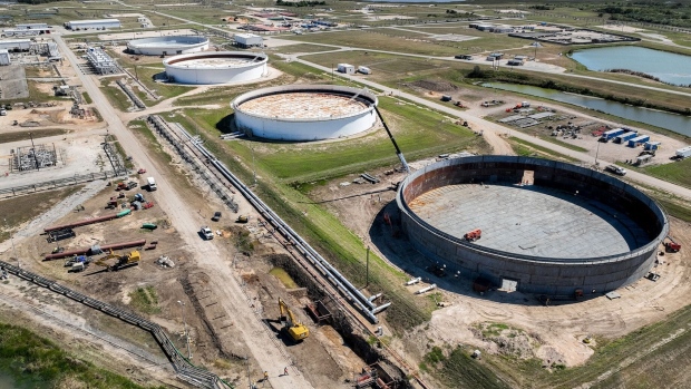 The Strategic Petroleum Reserve storage at the Bryan Mound site in Freeport, Texas. 