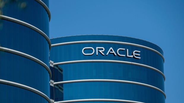 The Oracle offices in Redwood City, California, US, on Monday, May 15, 2023. Oracle Corp. is expected to release earnings figures on June 13.