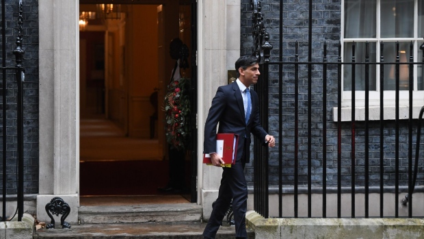 Rishi Sunak leaves Downing Street ahead of Prime Minister’s Questions.