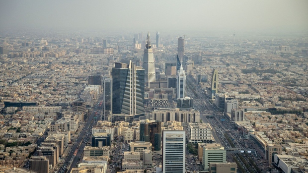 The Riyadh skyline.